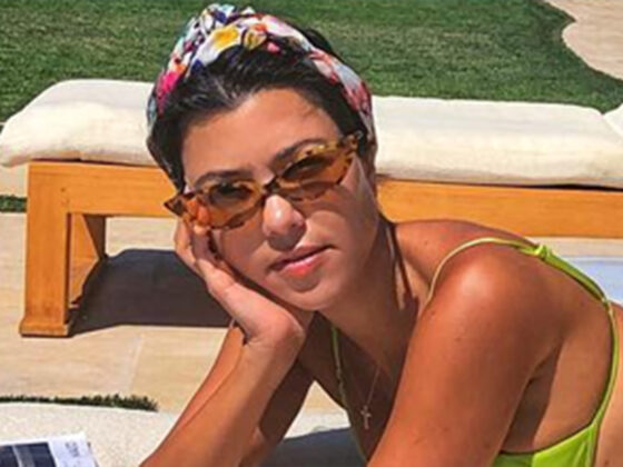 Kourtney Kardashian shows off white rose bushes, gazebo and huge pool in backyard of her $9M LA mansion in new video