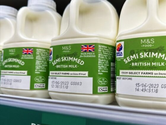 M&S has removed use-by dates from its milk and will now encourage customers to use a sniff test to judge whether it is in date
