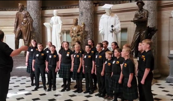 WATCH: Capitol Police Stop Children's Choir From Singing the National Anthem Inside U.S. Capitol