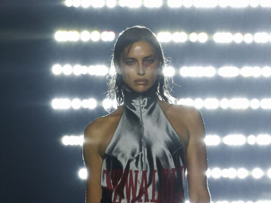 Irina Shayk sparks concern after she sports a black eye on catwalk at London Fashion Week