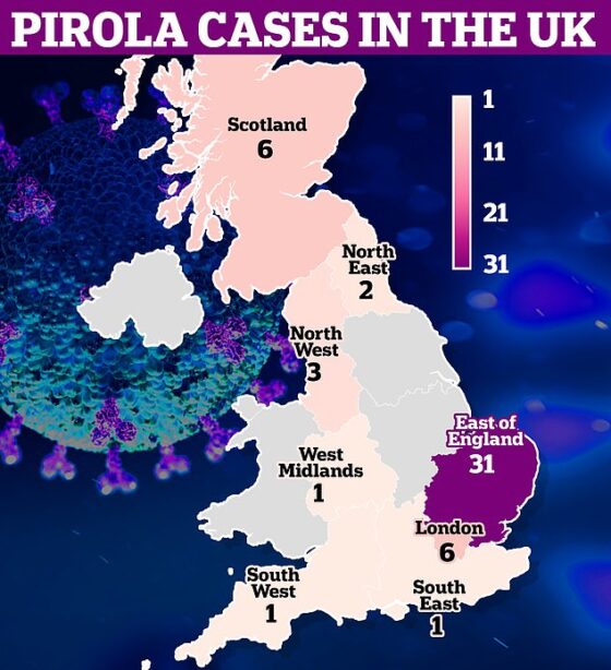 UK's total cases Pirola cases crept up to 54 as of September 18 — an increase of 12 in a week