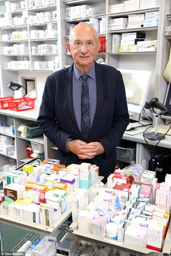 For 50 years, 76-year-old Martin Bennett (pictured) has worked at the Wicker Pharmacy in Sheffield city centre, which has opened seven days a week, including every Christmas Day, for 71 years since it started up in 1952