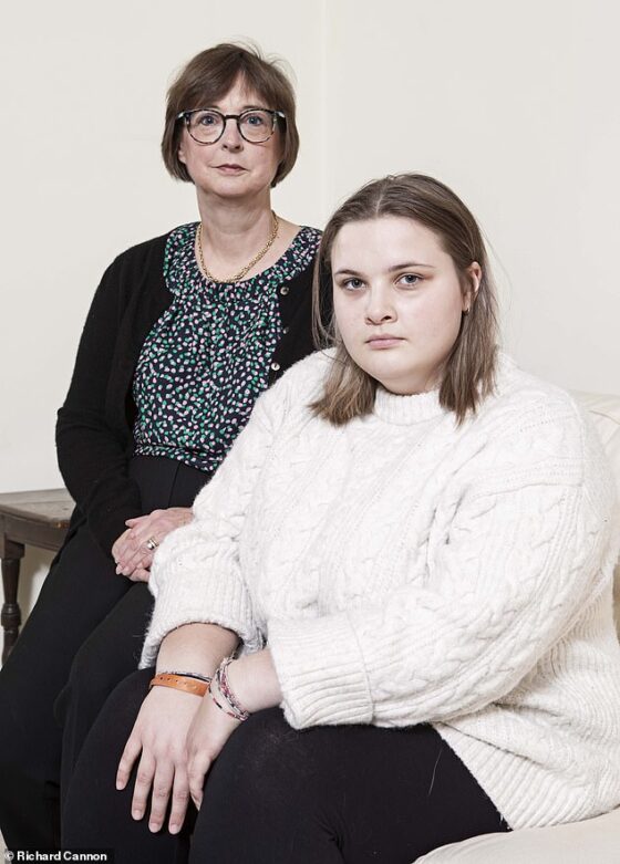 In January 2022, Fleur Senior (right), from Banstead, Surrey, contracted Covid-19