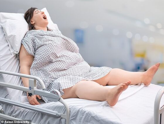 Medical students at Aston University, Birmingham are also being taught how to do CPR and insert intravenous lines on the female dummy. In the face of Britain's ever-expanding waistline, medics-to-be will also learn how to handle larger patients and intubate them