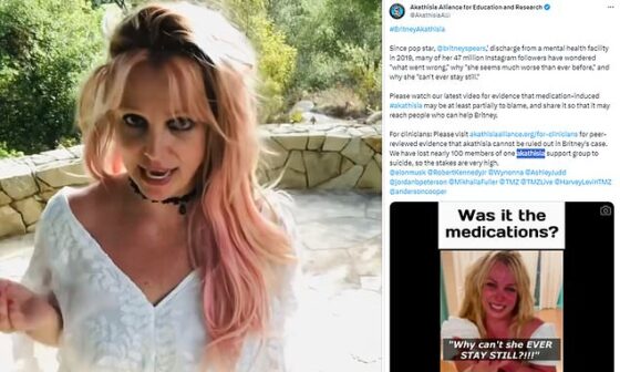 Britney's fans think she's suffering this little-known psychiatric condition - and say it's why she can't keep still