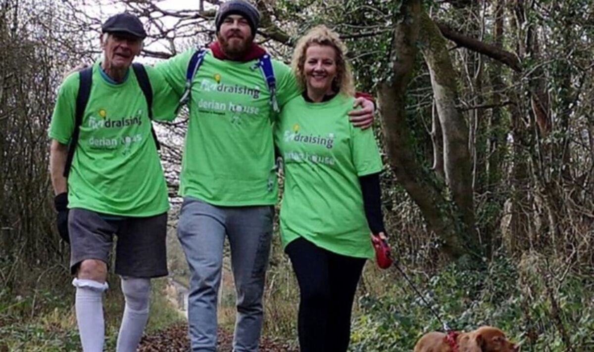 Great-grandad celebrating being cancer-free with 60 mile fundraising trek