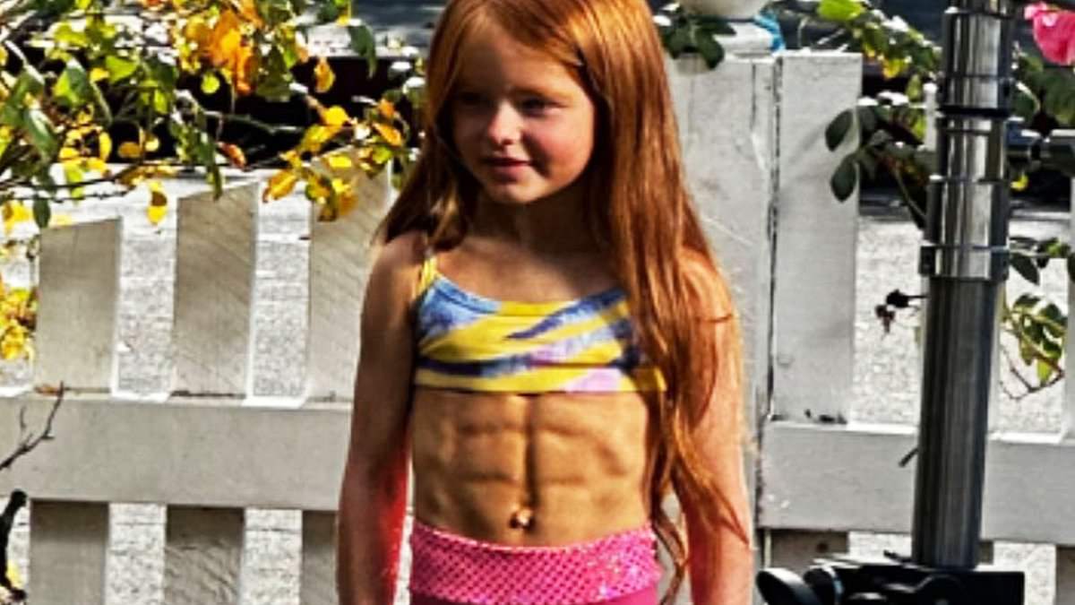 I'm a 7-year-old pageant queen, I've got a six-pack because I workout at the gym and eat a healthy diet