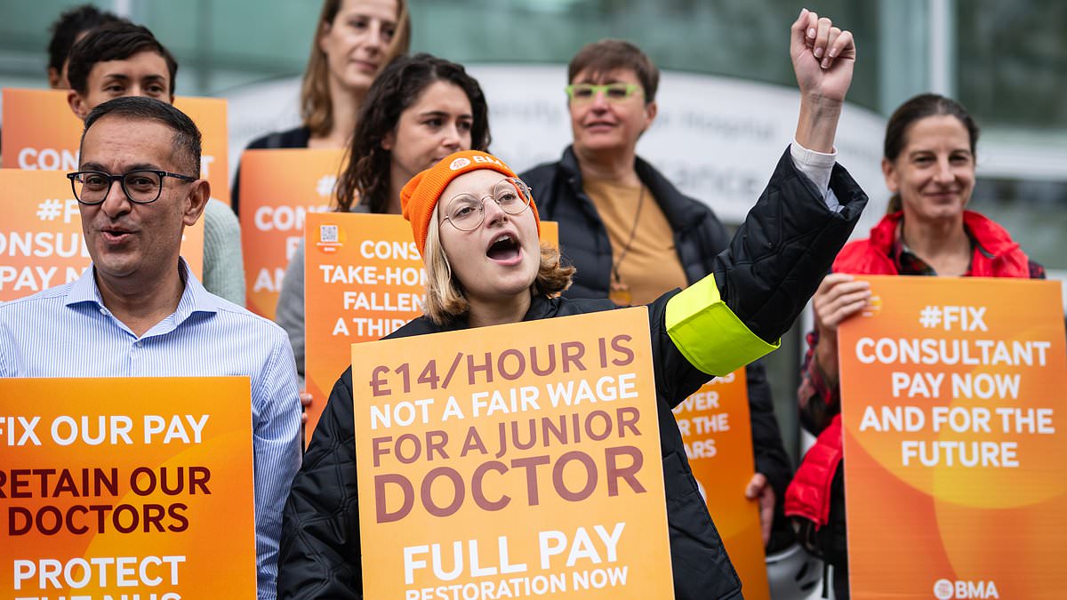 Junior doctors stage SIX-DAY walkout in NHS' longest ever strike - putting more than 200,000 appointments and operations at risk of cancellation