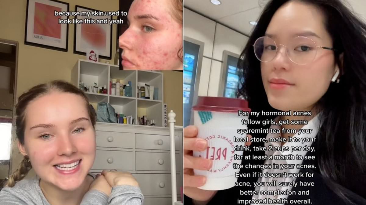 Got acne? TikTok says 'spearmint tea' will clear your spots... but the experts aren't convinced