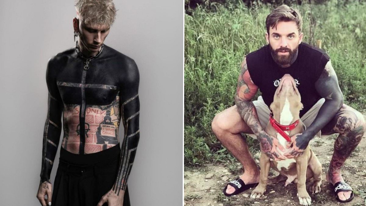 Think before you ink! Dermatologist's warning over getting full body tattoos as Machine Gun Kelly debuts shocking new artwork covering his entire chest and arms