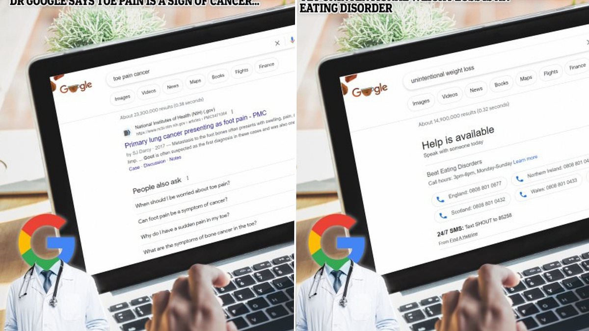 Can you REALLY trust Dr Google? As study finds online searches could help spot deadly cancer a year earlier, why experts insist it's NOT a substitute for an actual doctor