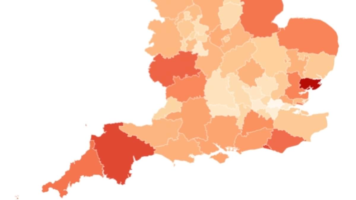 England's sleeping pill hotspots revealed: Map reveals one in 30 patients were given powerful drugs in worst area - as experts blame our 'always on' lifestyles for fuelling sleep crisis