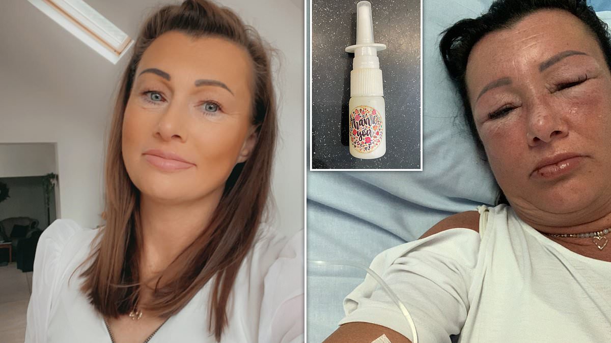 Mother, 47, claims she was minutes from death after being poisoned by £25 'Barbie tan drug' bought online