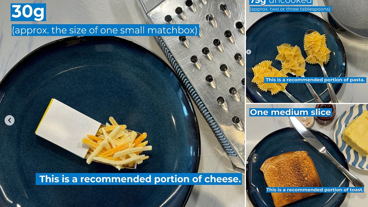 Brace yourselves, cheese lovers... this is what experts say an ACTUAL portion should look like (and you definitely don't want to know what a 'normal' serving of toast is)