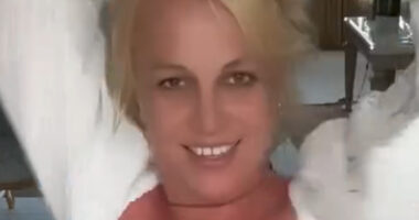 Britney Spears’ real stomach on display as she goes makeup-free in video and begs fans ‘don’t judge me!’