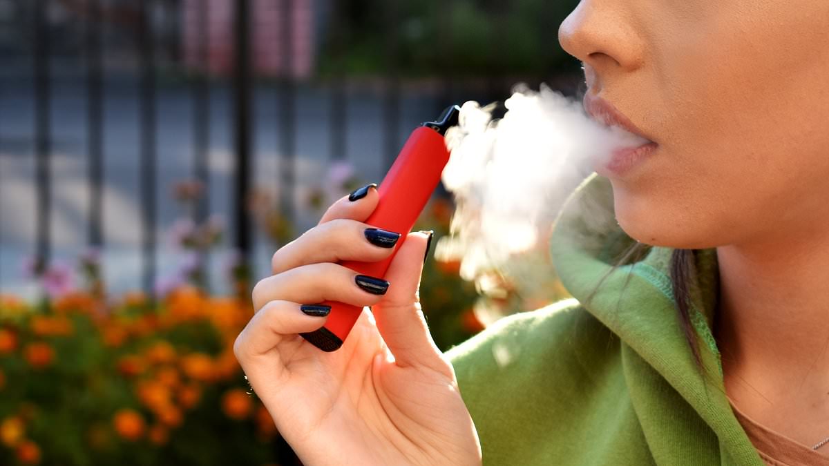 Warning that vaping may expose teens to URANIUM, lead and other toxic metals which may harm their brain