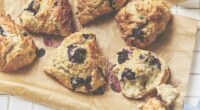 Healthy and simple blueberry scone recipe is a delicious low calorie treat