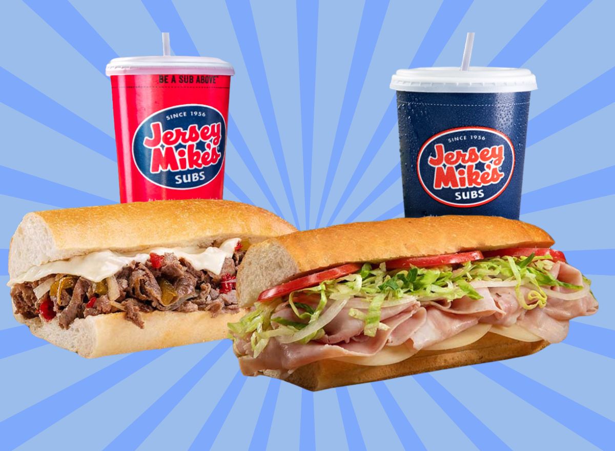 Two sub sandwiches from Jersey Mike