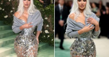 Kim Kardashian shocks fans with her TINY waist at Met Gala as fans ask ‘how many ribs did she have removed?’