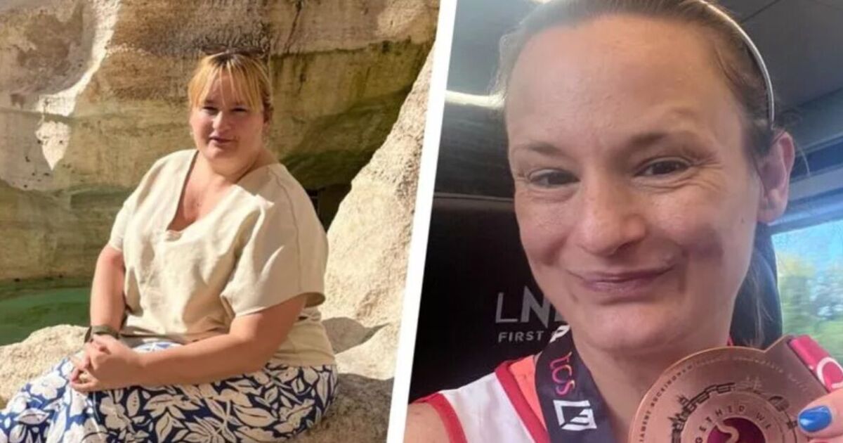 Mum loses 7st after she was forced to ask for seatbelt extender on family holiday