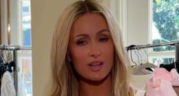Paris Hilton holds ‘so pale’ daughter London and questions if babies can get spray tans as fans joke ‘mom of the year’