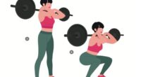 illustration of barbell front squat exercise