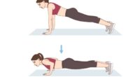 illustration of woman doing pushups