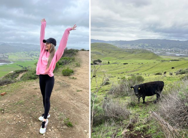 split image of hiking in SLO