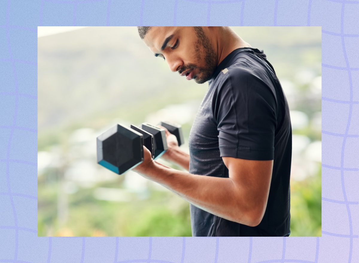 fit man lifting weights