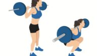 illustration of barbell back squat