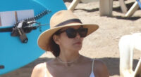 Eva Longoria, 49, looks ageless as she wears bikini and flexes her toned stomach during family vacation in Spain