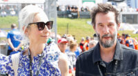 Keanu Reeves seen with gray beard as actor attends Moto GP with rarely-seen girlfriend Alexandra Grant