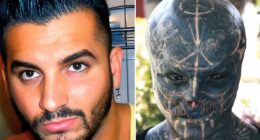 Man, 35, shocks the world by transforming into a 'black alien' and throwing away his good looks