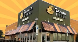 Panera Bread storefront against colorful background