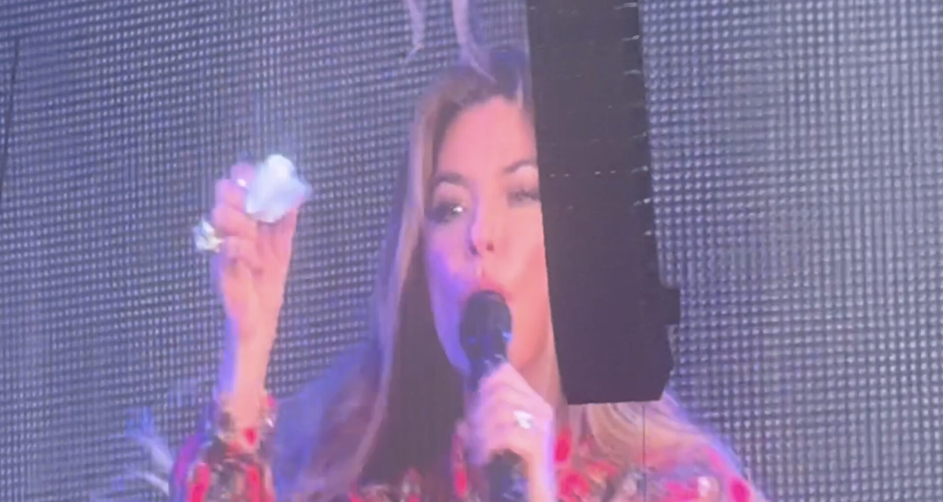 Shania Twain abruptly stops London concert to blow her nose as singer says ‘pardon me’ in bizarre moment