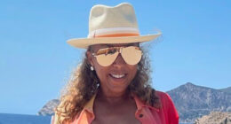 Steve Harvey’s wife Marjorie, 59, flaunts figure in tiny red bikini on lavish vacation as fans gush ‘you look so hot’