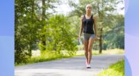 fit woman walking outdoors for exercise