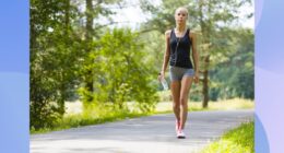 fit woman walking outdoors for exercise