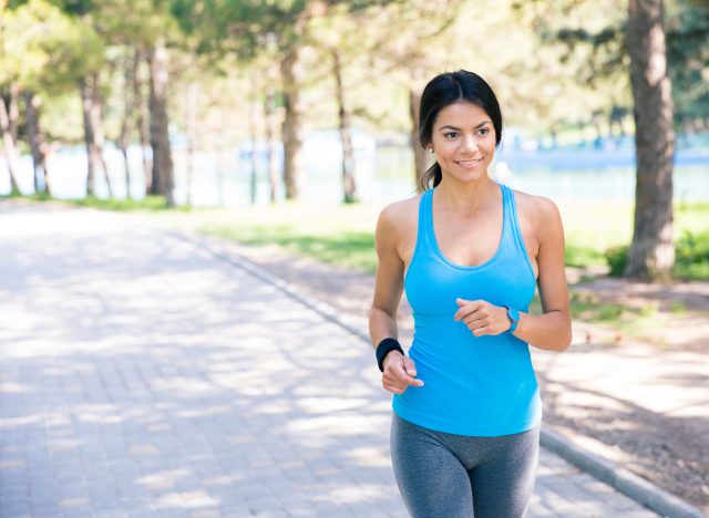 woman walking outdoors, concept of benefits of walking every day