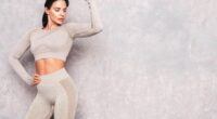 fit woman flexing, concept of easy ways to get in better shape