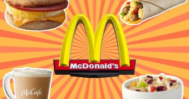 four menu items from McDonald