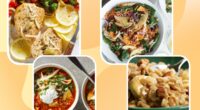 collage of healthy weight-loss recipes