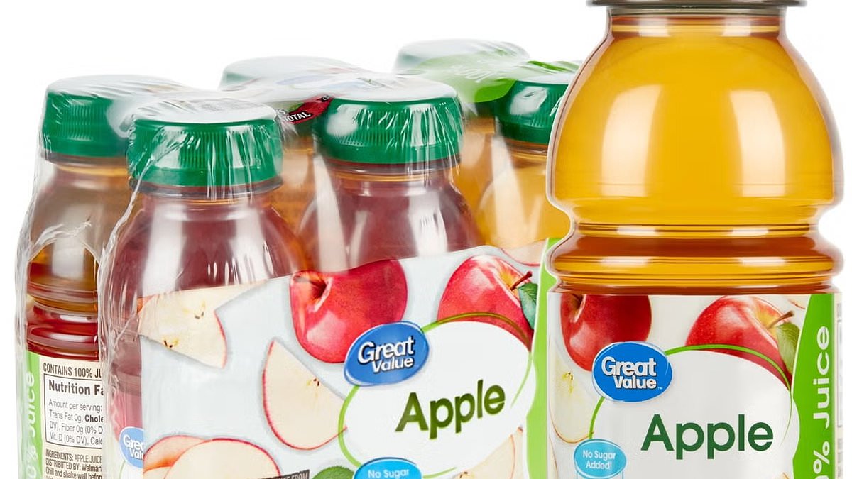 Apple juice sold in Walmart is recalled over fears it contains ARSENIC