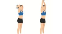 overhead dumbbell triceps extension exercise, arm-strengthening exercises for seniors