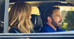 Ben Affleck and Jennifer Lopez look tense as they reunite for the first time since split and spark wedding ring riddle