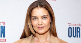 Katie Holmes bares stomach in crop top and low-fitting jeans at New York event after daughter Suri, 18, begins college