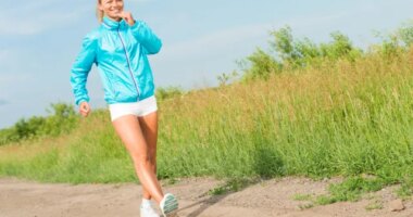 woman walking to lose weight concept