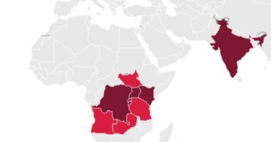 Mpox 2024 hotspots: Map shows all countries where cases of new strain have been confirmed - including the UK