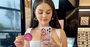 Selena Gomez reveals gold band on ring finger in new selfie after fans suspect she’s secretly engaged to Benny Blanco