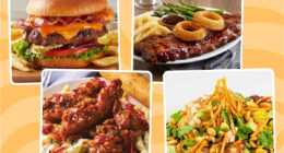 collage of high sugar restaurant chain menu items